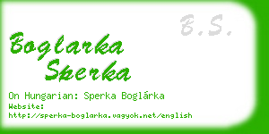 boglarka sperka business card